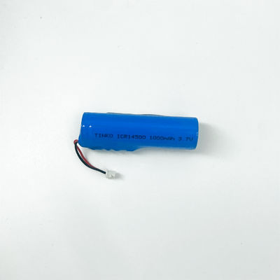 Buen precio 14500 batería recargable de iones de litio 1000mah con cable y conector 3.7V en línea